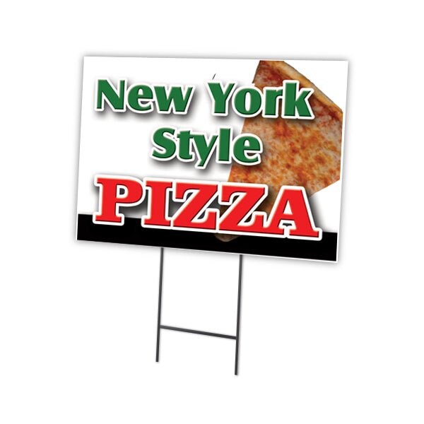 Signmission New York Style Pizza Yard Sign & Stake outdoor plastic coroplast window, C-1216 New York Style Pizza C-1216 New York Style Pizza - main